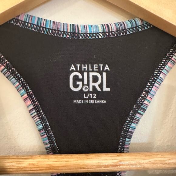 NEW Athleta Girl SpaceDye Racer 2 in 1 tank sz L (12) - Picture 5 of 7